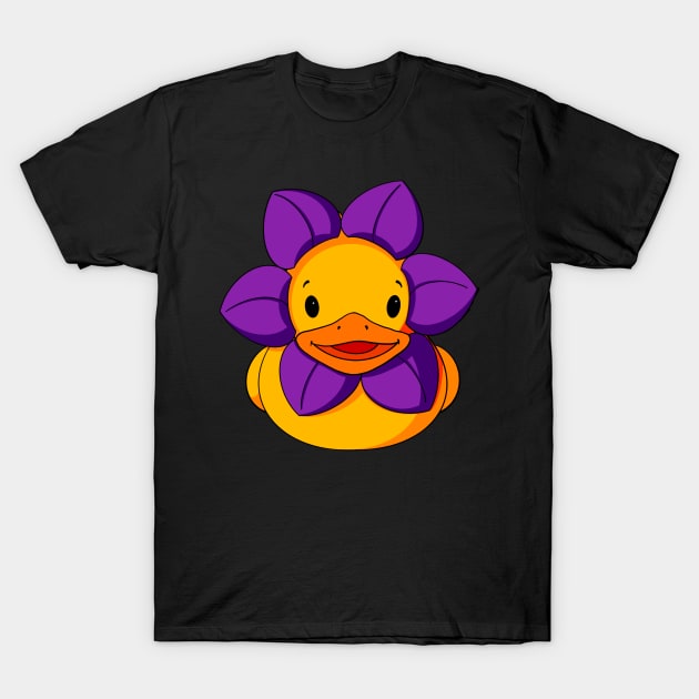 Flower Rubber Duck T-Shirt by Alisha Ober Designs